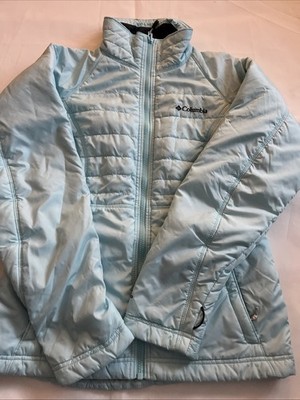 Columbia Omni-Shield Teal Jacket Women's S Zip Quilted Puffer Coat Interchange