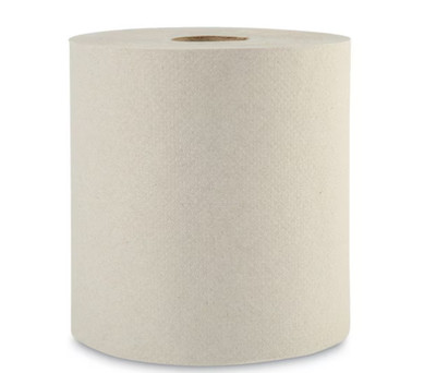 Hardwound Jumbo Paper Towel 6 Rolls Recycled Commercial Washroom 1-Ply 8''x800ft