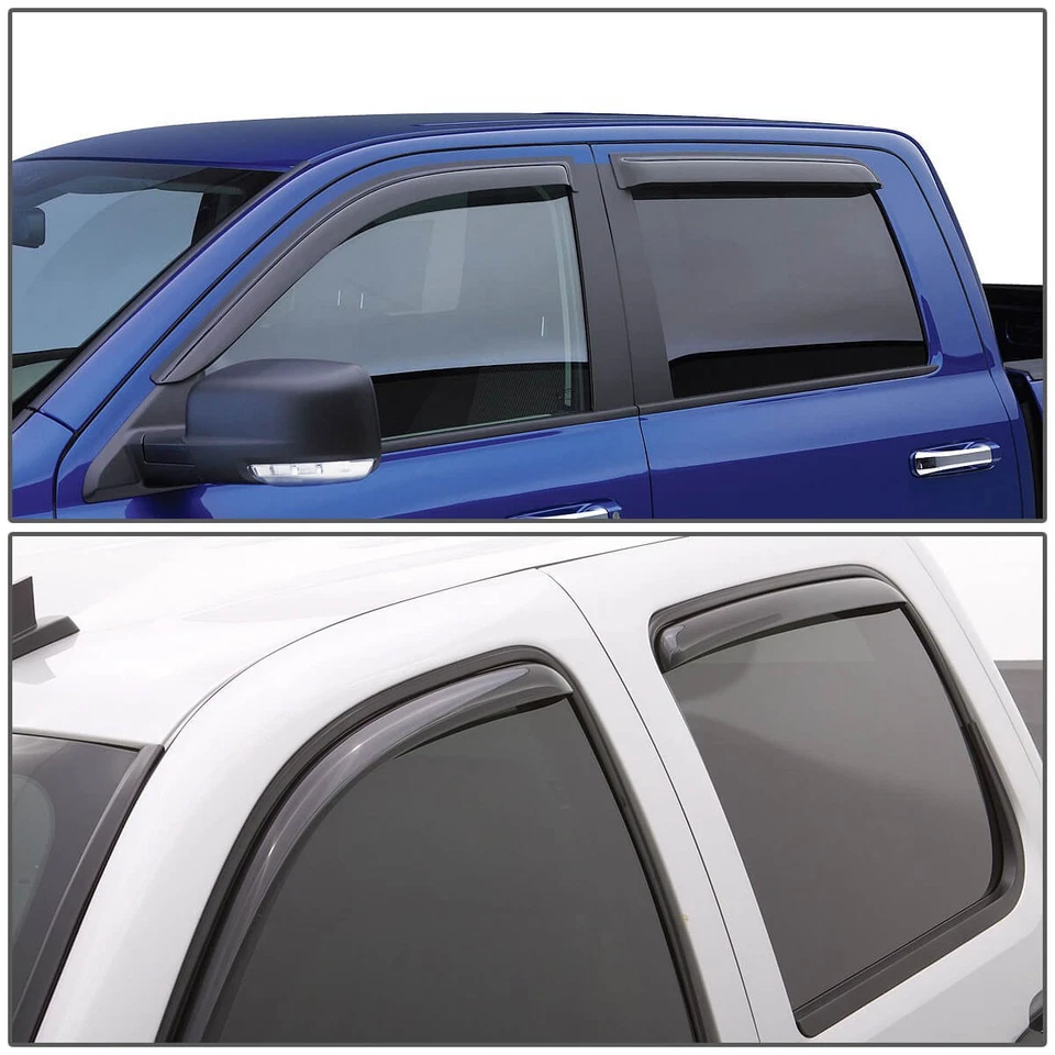 PARA 97-04 MONTERO SPORT 4 PIEZAS VISERA DE VENTANA TINTADA/DEFLECTOR DE VIENTO VENTILACIÓN PROTECTOR DE LLUVIA Foto 4 de 4
