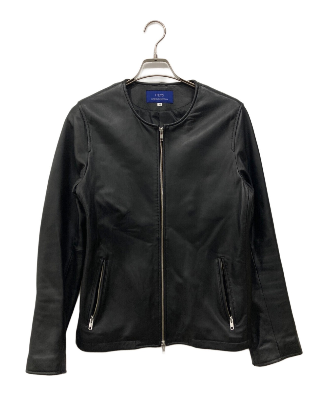 URBAN RESEARCH ITEMS Leather Sheepskin Jacket Men's Size 38 Black product detail photo 1