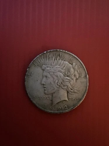 1922 Peace Dollar $1 Silver Coin Circulated Business Strike Uncertified