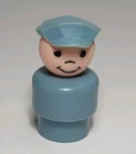 1977 Old VINTAGE Fisher Price Little People Figure Grey Mailman Figure #127 #997