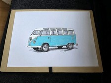 VW T1 Bulli, Handgefertigtes Unikat, signiert,  Handkoloriert