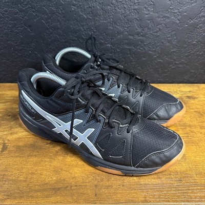 Asics Gel-Upcourt B450N Black Silver Synthetic Mesh Volleyball Shoes Mens 10
