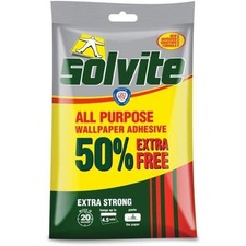 Image of Solvite All Purpose Wallpaper Adhesive 3 Roll + 50% Free Paste for Vinyl