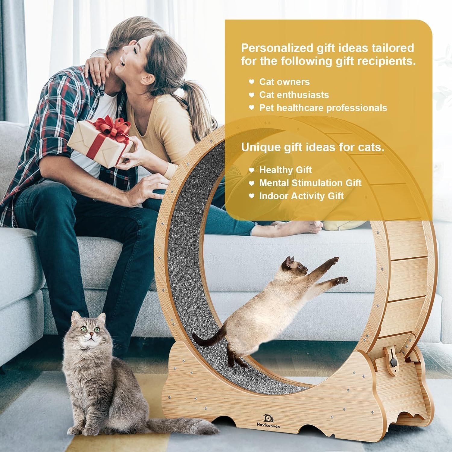 48-Inch XL Cat Exercise Wheel Treadmill for Indoor Fitness