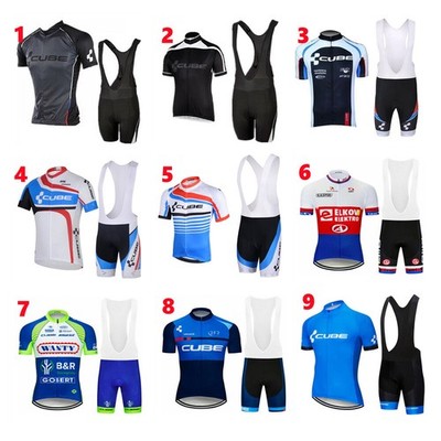 Herren CUBE Fahrradtrikot Rennrad Fahrrad Trikot Lätzchen Shorts Sets Radtrikot