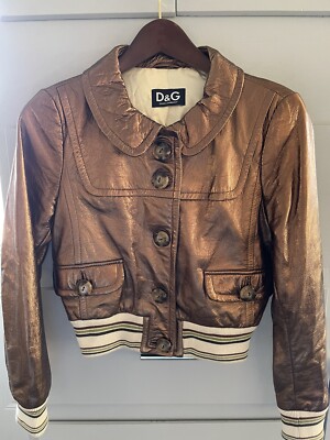 ジャケット DOLCE  GABBANA Women Jackets F29WZTFRBC2S8053 Brown VINTAGE DOLCE & GABBANA LEATHER JACKET Women's SZ IT 40 S US