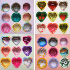 9 Magnet Set Glitzer Herz/ Rund Pinnwand Magnete Büro Kühlschrank Whiteboard
