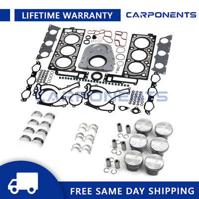 Engine Overhaul Rebuild Pistos Gaskets Kit for Mercedes C230 E300 W204 W164 3.0L