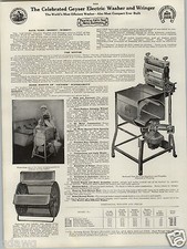 1924 PAPER AD Geyser Electric Washing Machine Family Size Wringer Specs Prices