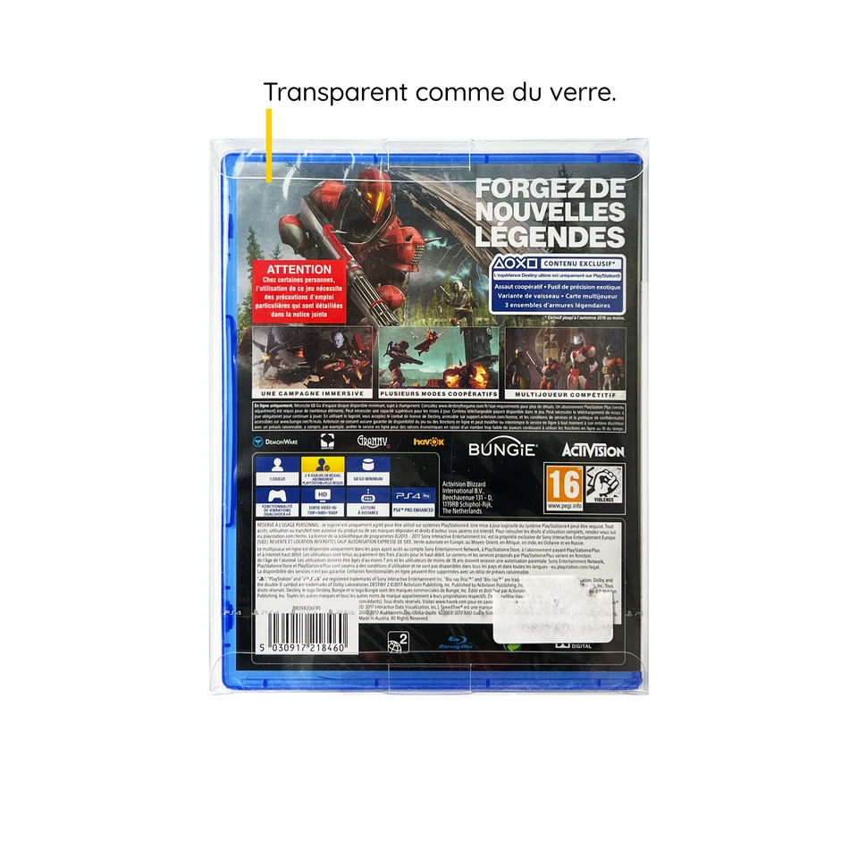 10 Boitiers de Protection Crystal box Sony Playstation 5 PS3 PS4 PS5 0,3mm - Photo 3/4