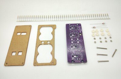 DIY KIT Nixie Tube Clock IN-12 PCBA Digital IN12 Sockets+neon+Acrylic.No Tube.