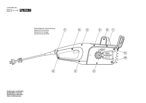 Bosch UniversalChain 40 Ersatzteile | 3600HB8101 | Kettensäge | Ersatzteilliste - Bild 2 von 2