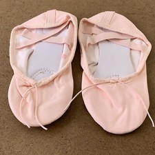 Stelle Girls Shoes Size 6MB Pink Elastic Canvas Split-Sole Ballet Shoes NWT