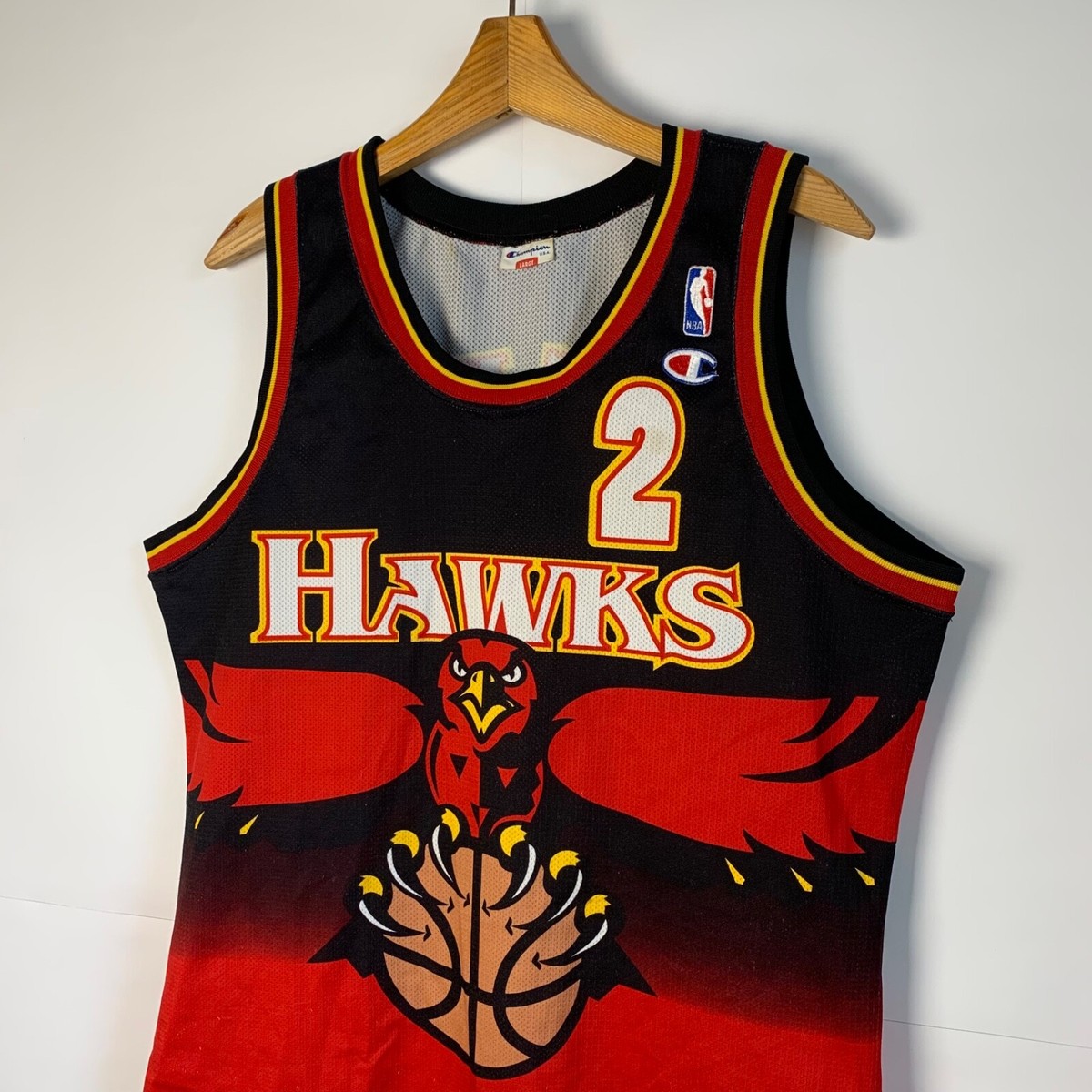 ATLANTA HAWKS BASKETBALL SHIRT JERSEY CHAMPION NBA STACEY AUGMON