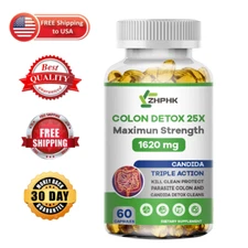 Remove Parasite ANTI PARASITE & CANDIDA DETOX Body Cleanse ULTRA FLASH COLON 60