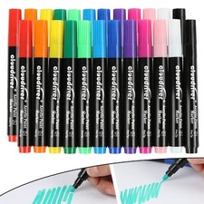 Acrylic Paint Pens 12 Colors Water-based Ink Markers 24 Pack Double Pack Of F...