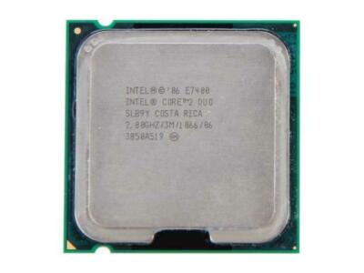 Intel Core 2 Duo 2,8Ghz 3MB 1066FSB E7400 CPU (SLB9Y)