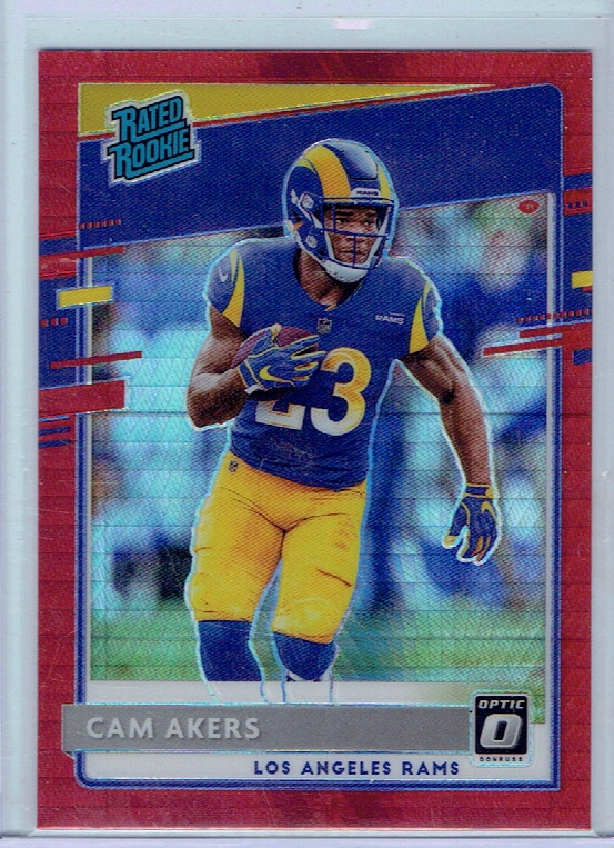 CAM AKERS 2020 Donruss Optic RED HYPER PRIZM ROOKIE RC #175 Rams SP