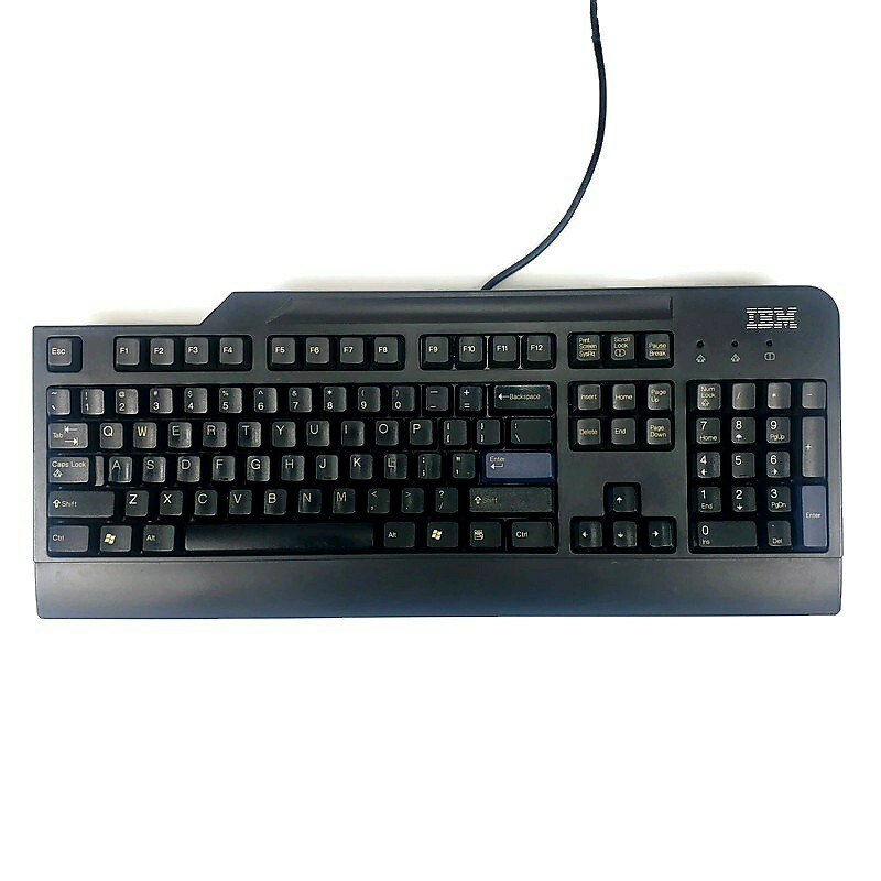 その他 IBM SpaceSaver Keyboard II RT3200 IBM branded KB-0225 PS/2 Wired Keyboard 104 Keys Grey/Black