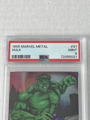 Hulk 1995 Marvel Metal #31 PSA 9 MINT Bruce Banner Stan Lee The