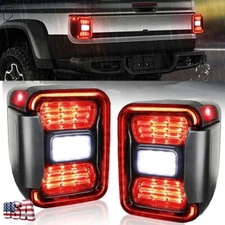 Pair Smoke Led Tail Lights Replace Halogen For Jeep Gladiator JT 2020 2021 2022