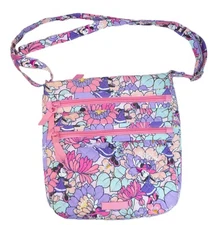 Disney + Vera Bradley Triple Zip Hipster Minnie’s Garden Party Crossbody Bag