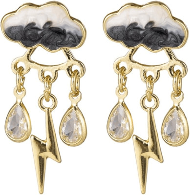 Rain Rainy Day Cloud Cloudy Lightning Bolt Earrings