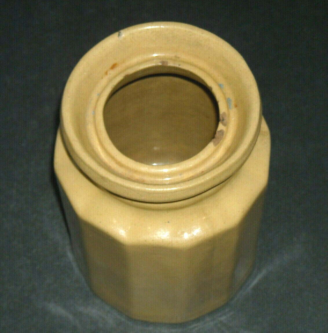 (1860 - 1885) Yellow Ware Wax Sealer Jar Stoneware Canner Canning Preserve Ohio