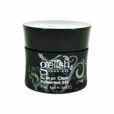 Gelish Hard Gel LED CLEAR Builder Gel  0.5 Fl.oz 15 mL.