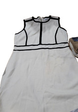 Calvin Klein Womens DRESS COLOR IVORY BLACK SIZE XL