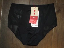 THINX HI-WAIST BLACK MODERATE ABSORBENCY PERIOD-PROOF PANTIES SIZE 2X
