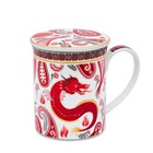 tealogic Tasse Zora Drache XL Teetasse mit Sieb und Deckel 0,5L Porzellan