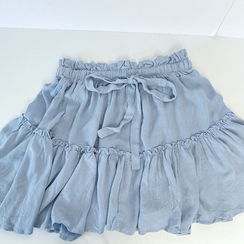 Floerns Blue 2 Piece Outfit Off Shoulder Drawstring Crop Top & Skirt Medium - Picture 5 of 16