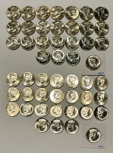 2000 - 2025 Kennedy Half 52 Coin Uncirculated P&D Set from US Mint Rolls/Bags