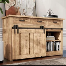 Super Bypass Mini Sliding Barn Door Hardware Kit for Cabinets Wardrobe TV Stand