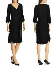 RALPH  LAUREN  SEXY  CHIC V - NECK   BELTED   VELVET  DRESS  Sz 8  New   $ 175