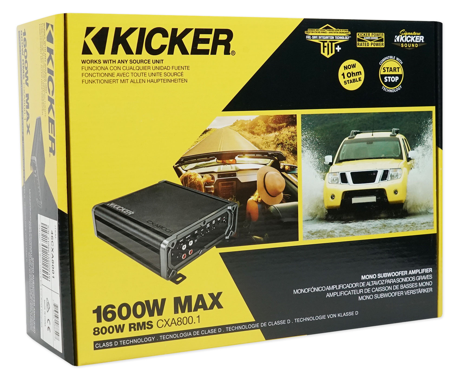 Автомобильный аудиоусилитель KICKER 46CXA8001T CXA8001 мощностью 800 Вт с среднеквадратичным значением Моно класса D