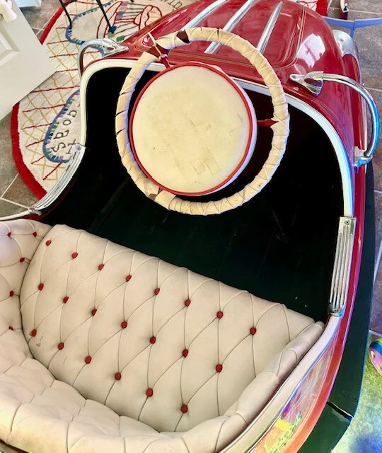 1959 Винтажный Dodgem Атомный Красный Бампер Автомобиль Полностью Восстановлен в Первозданном Состоянии товара - Изображение 4 из 4