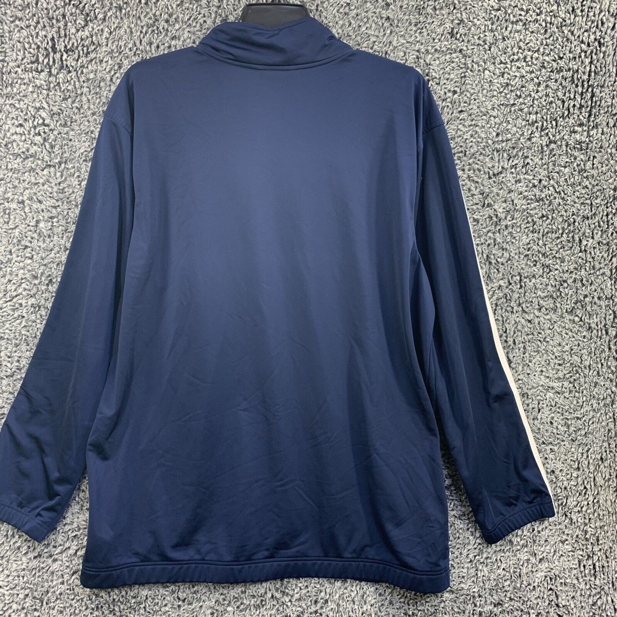 Vtg Y2K Adidas Mens Jacket 3 Stripes Full Zip Track Up Blue Sz XL