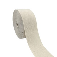 2 Inch Natural White Cotton Herringbone Twill Tape for Sewing,15 Yards Bias B...