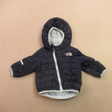 North Face Jacket Boys 3-6M Long Sleeve Full Zip Pockets Infant Hooded Blue