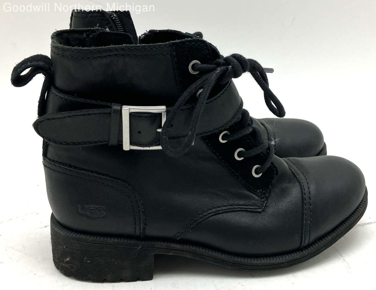 UGG Black Solid Combat Boot Women 6 - image 1