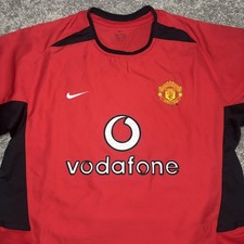 Vintage Manchester United Jersey Mens XL Red EPL Soccer Football Nike Vodafone