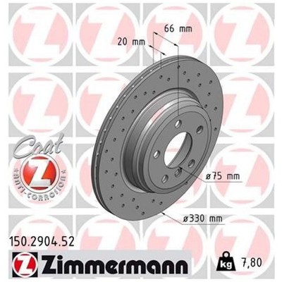 Zimmermann 2 Bremsscheiben + 1 Satz Beläge hinten 25940918