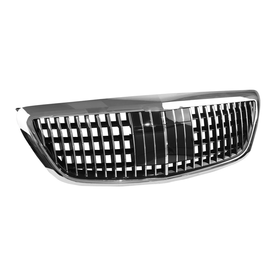 Parachoques delantero parrilla superior estilo MayBach para Mercedes Benz Clase S W222 2014-2020 Foto 3 de 4