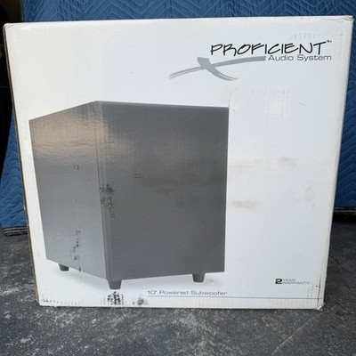 NIB Proficient Audio Systems S10 Speaker Subwoofer Black 115v & 230v Compatible
