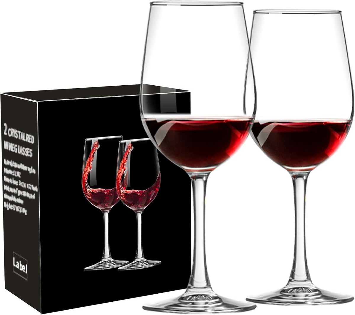 Wine Glasses Set of 2, 10 OZ Long Stem Wine Glasses Set for Red Wine and  White | eBay