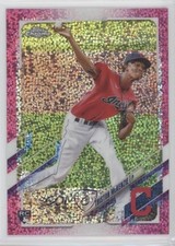 2021 Topps Chrome Magenta Speckle Refractor 223/350 Triston McKenzie #21 16ut
